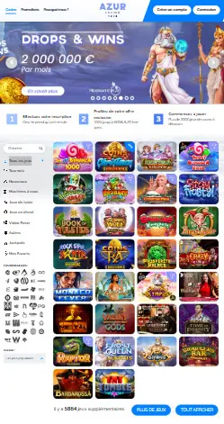 l'application et interface Slott Casino