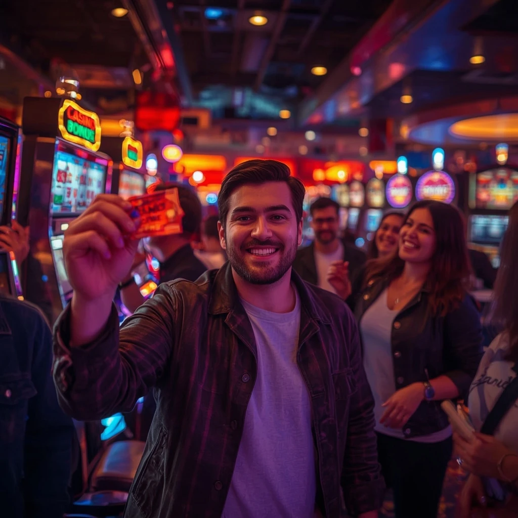 une personne avec un bonus SLOTT CASINO