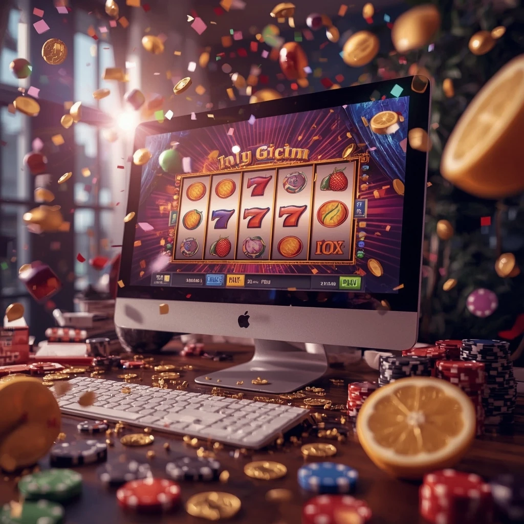 Des machines à sous affichées sur un écran Slott Casino