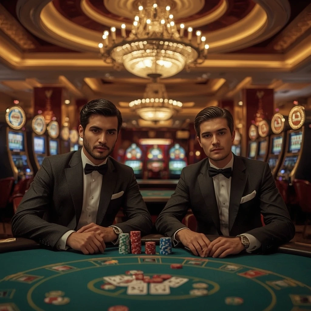 Deux joueurs de poker au Slott Casino